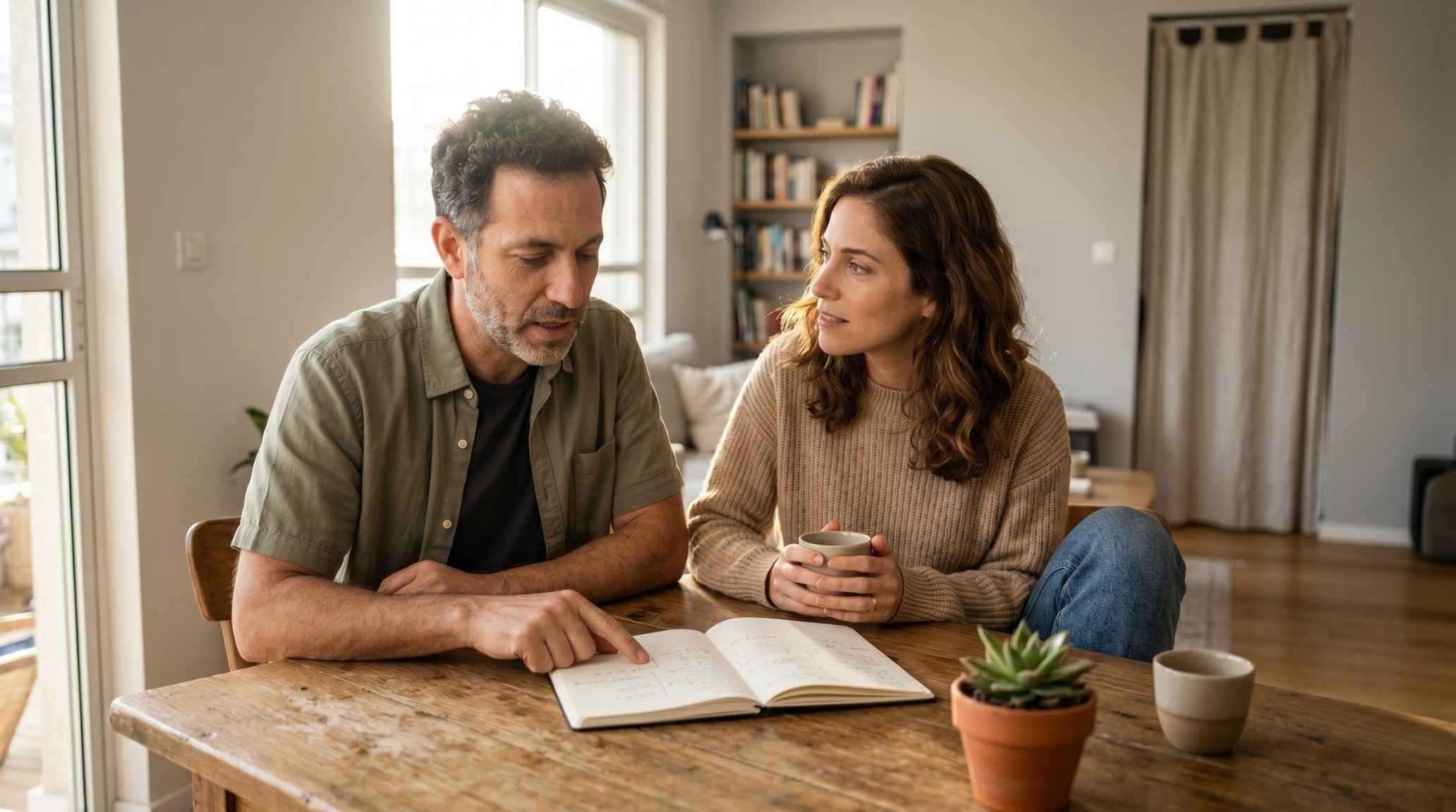 הסכם גירושין - זוג בתהליך גישור עם עורך דין מגשר